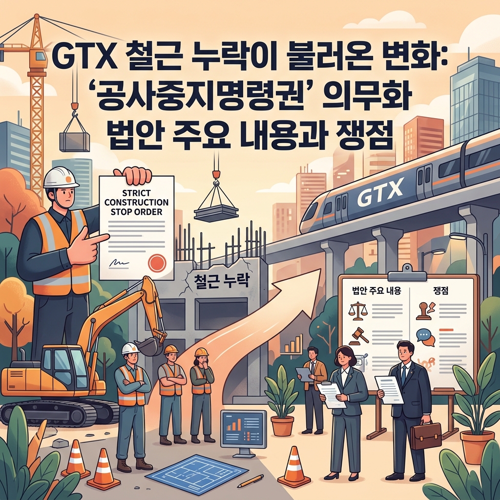 ai thumbnail illustration GTX 철근 누락이 불러온 변화 공사중지명령권 의무화 법안 주요 내용과 쟁점 1788488785