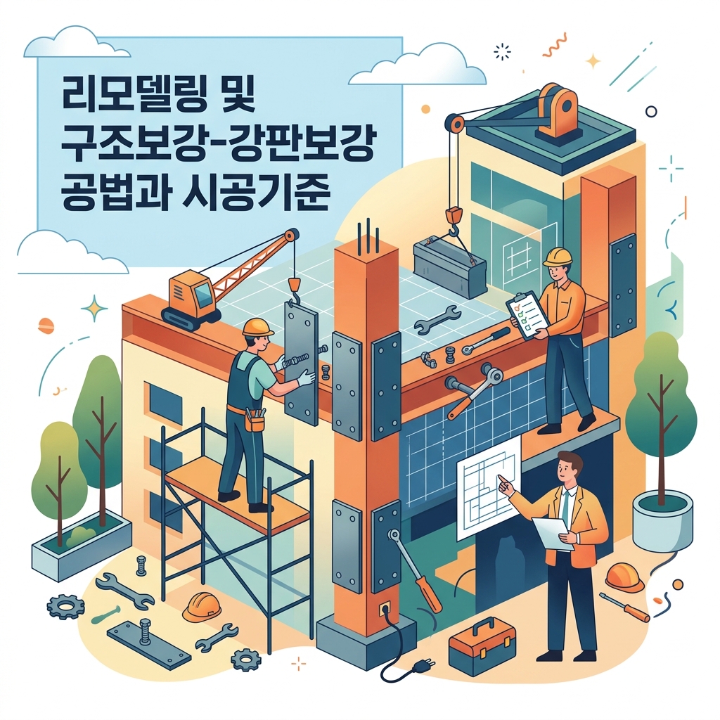ai thumbnail illustration 리모델링 및 구조보강 강판보강 공법과 시공기준 1789802410