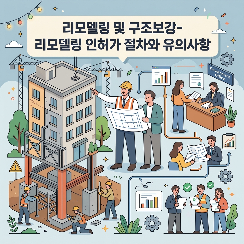 ai thumbnail illustration 리모델링 및 구조보강 리모델링 인허가 절차와 유의사항 1789804341