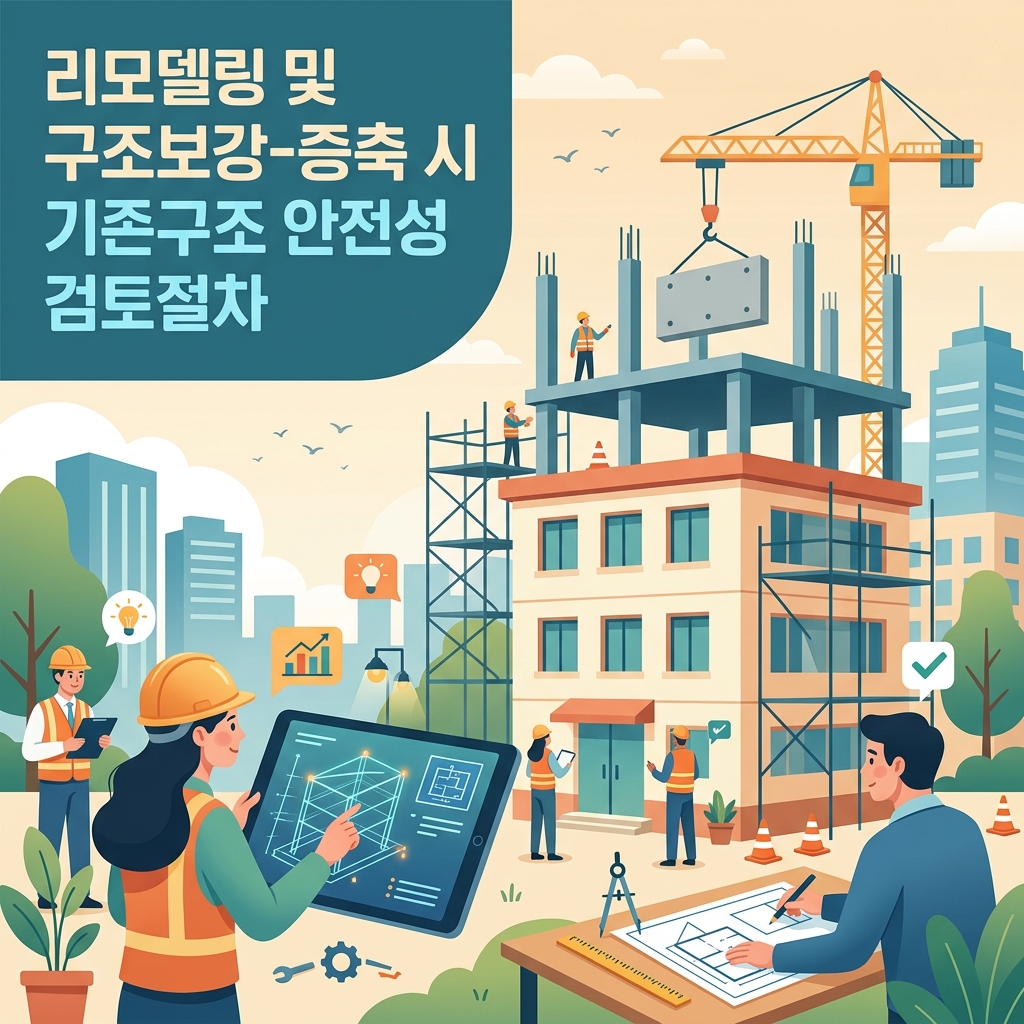 ai thumbnail illustration 리모델링 및 구조보강 증축 시 기존구조 안전성 검토절차 1789802717