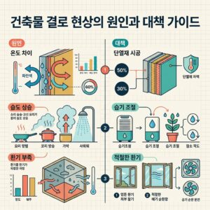 ai thumbnail infographic 건축물 결로 현상의 원인과 대책 가이드 1789452890