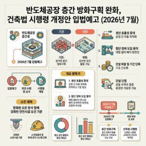 ai thumbnail infographic 반도체공장 층간 방화구획 완화 건축법 시행령 개정안 입법예고 2026년 7월 1788919156