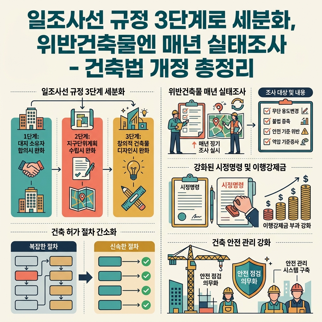 ai thumbnail infographic 일조사선 규정 3단계로 세분화 위반건축물엔 매년 실태조사 건축법 개정 총정리 1789197354