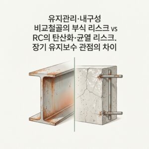 ai thumbnail minimal 유지관리·내구성 비교철골의 부식 리스크 vs RC의 탄산화·균열 리스크. 장기 유지보수 관점의 차이 1789432390