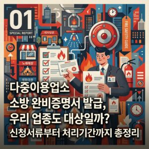 ai thumbnail poster 다중이용업소 소방 완비증명서 발급 우리 업종도 대상일까 신청서류부터 처리기간까지 총정리 1788929948