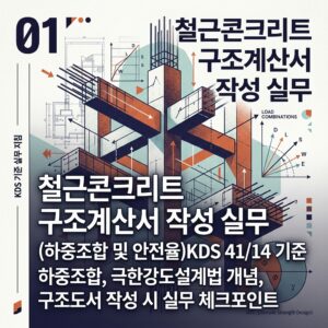 ai thumbnail poster 철근콘크리트 구조계산서 작성 실무 하중조합 및 안전율KDS 4114 기준 하중조합 극한강도설계법 개념 구조도서 작성 시 실무 체크포인트 1789430932