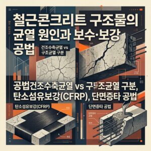 ai thumbnail poster 철근콘크리트 구조물의 균열 원인과 보수·보강 공법건조수축균열 vs 구조균열 구분 탄소섬유보강CFRP 단면증타 공법 1789430703